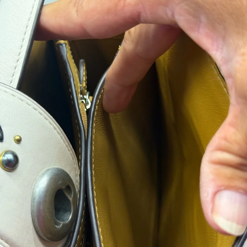 Coach White Studded Crossbody Bag - Picture 14 of 16